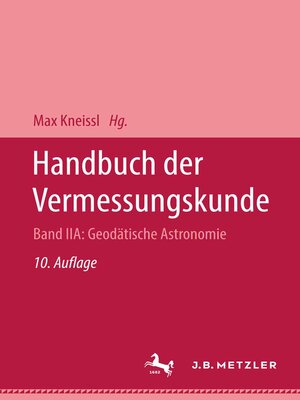 cover image of Handbuch der Vermessungskunde